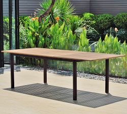 Santa Ana Eucalyptus Rectangular Extendable Outdoor Dining Table (71&quot;-95&quot;)