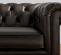 Chesterfield Roll Arm Leather Sofa (65&quot;&ndash;96&quot;)