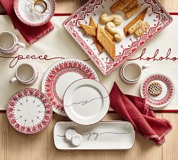 Holiday Sentiment Cotton Table Runner
