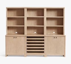 Modern Farmhouse Shelf with  Wine Storage (102&quot;)