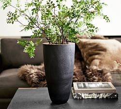Burned Wood Black Vase