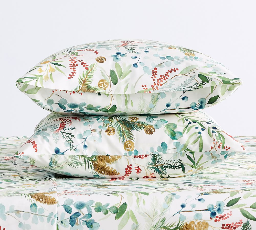 Noel Botanical Organic Cotton Pillowcases - Set of 2