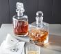 Square Hand-Blown Glass Decanter
