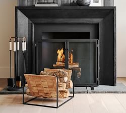 Vail Suede Fireplace Log Holder
