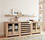 Modern Farmhouse Glass Cabinet with Wine Storage (102&quot;)