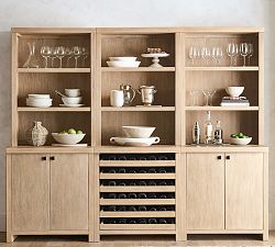 Modern Farmhouse Shelf with  Wine Storage (102&quot;)