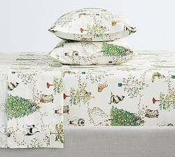 Open Box: Festive Cats Percale Sheet Set