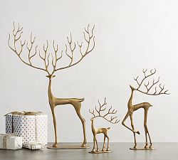 Open Box: Handcrafted Brass Merry Reindeer