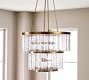 Kent Recycled Glass Tiered Chandelier (25&quot;)