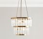 Kent Recycled Glass Tiered Chandelier (25&quot;)