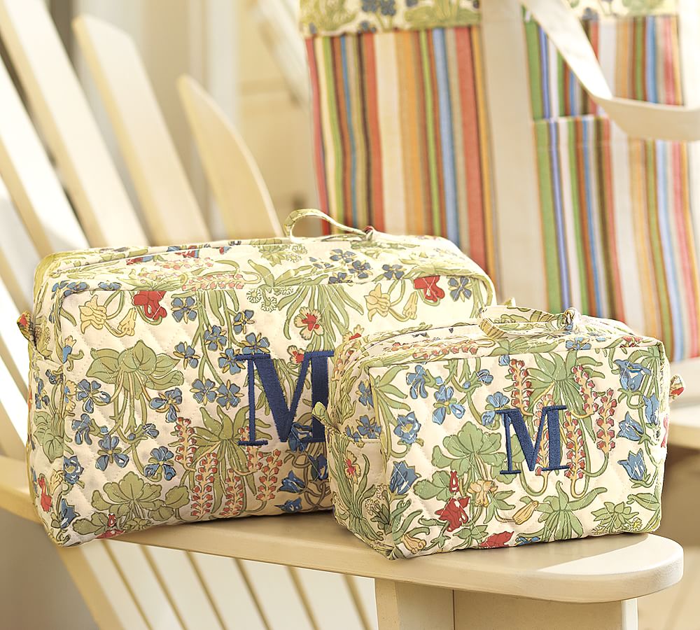 Sonoma Floral Cosmetic Bags, Set of 2