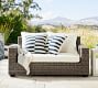 Torrey Wicker Square Arm Outdoor Loveseat (62&quot;)