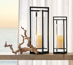 Brooks Cross Bar Steel &amp; Glass Outdoor Lantern