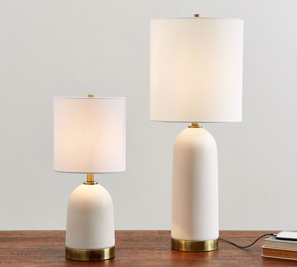 Carolina Ceramic USB Table Lamp (17&quot;-27&quot;)