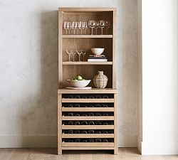 Modern Farmhouse Hutch with Wine Storage (34&quot;)