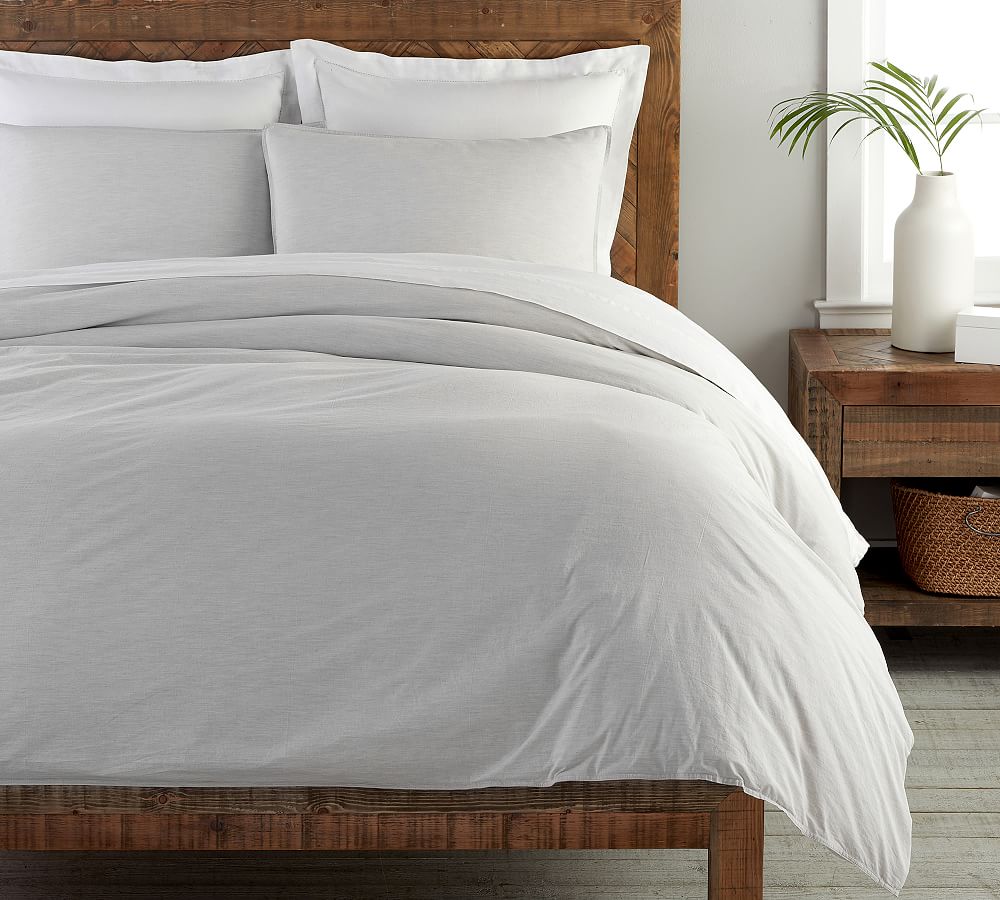 Open Box: Soft Washed Organic Percale Duvet Cover