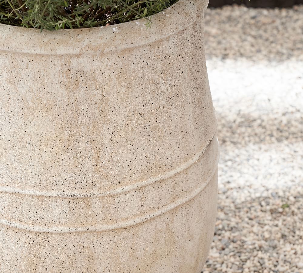 Sienna Cement Outdoor Planters - Large & Tall Sizes