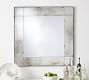 Tribeca Antiqued Glass 40&quot; Square Wall Mirror