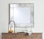 Tribeca Antiqued Glass 40&quot; Square Wall Mirror
