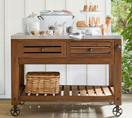 Abbott Acacia Outdoor Kitchen Island (48")