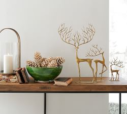 Open Box: Handcrafted Brass Merry Reindeer