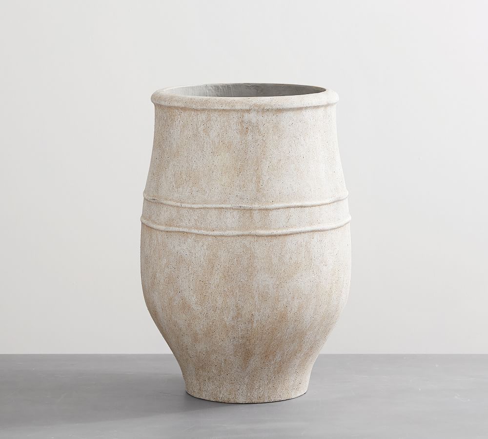 Sienna Cement Outdoor Planters - Large & Tall Sizes