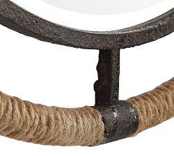 Starrett Iron &amp; Rope Frame Round Wall Mirror