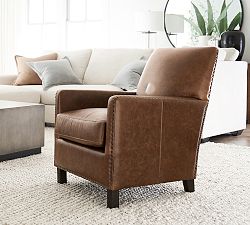 Open Box: Howard Leather Chair with Nailheads