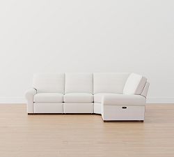 Turner Roll Arm Reversible Power Reclining Sectional (115&quot;&ndash;128&quot;)