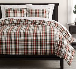 Denver Plaid Cotton Linen Duvet Cover &amp; Shams