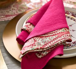 Palma Belgian Linen Handwoven Napkins - Set of 4