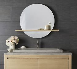 Rilen Round Mirror &amp; Shelf