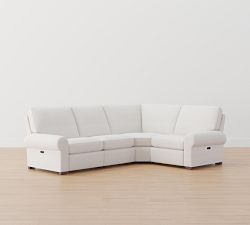 Turner Roll Arm Reversible Power Reclining Sectional (115&quot;&ndash;128&quot;)