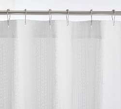 Clipped Jacquard Cotton Shower Curtain