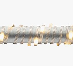 Ribbon Wrap Connectable Warm White String Lights On Silver Wire