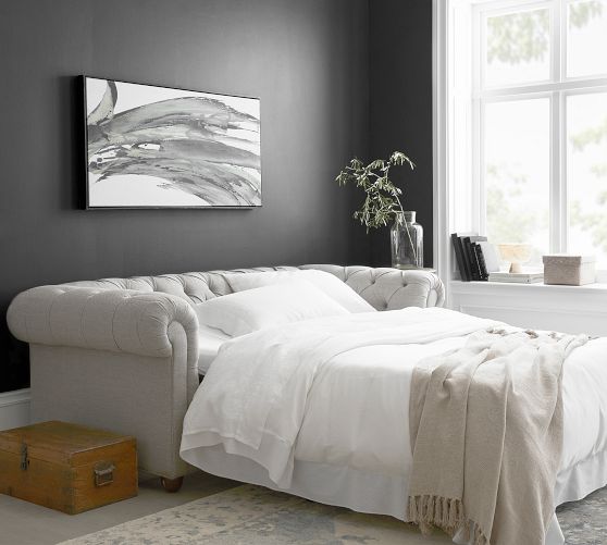Chesterfield Roll Arm Sleeper Sofa (89")