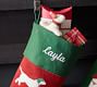 Felt Dog with Christmas Scarf Ornament