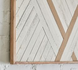 Aleksandra Zee Inlaid Wood - White &amp; Camel