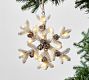 Lit Bottlebrush Snowflake with Pinecones Ornament