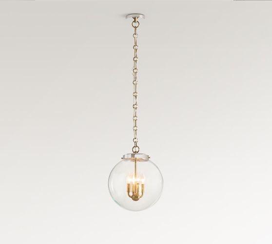 Anthony Recycled Glass Globe Pendant (14"-18")
