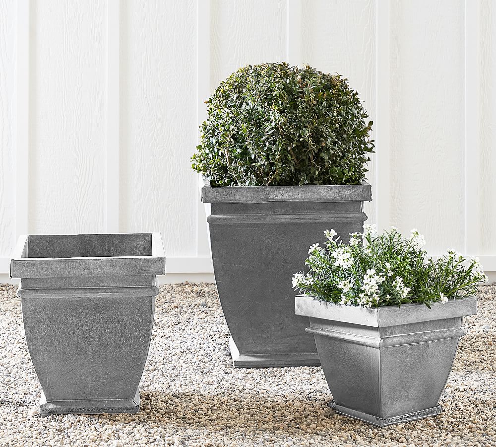 Greyson Zinc Outdoor Planters