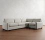 PB Comfort Modern Square Arm 3-Piece Wedge Sleeper Sectional (119&quot;)