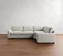 PB Comfort Modern Square Arm 3-Piece Wedge Sleeper Sectional (119&quot;)