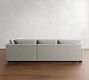 PB Comfort Modern Square Arm 3-Piece Wedge Sleeper Sectional (119&quot;)