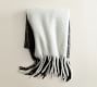 Colour Blocked Faux Mohair Throw