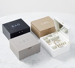 Quinn Leather Jewelry Box - Shadow Printed