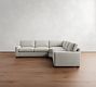 PB Comfort Modern Square Arm 3-Piece L-Shaped Wedge Sleeper Sectional (119&quot;)
