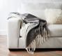 Colour Blocked Faux Mohair Throw