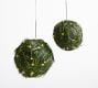 Light Up Faux Evergreen Spheres - Set of 2