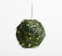 Light Up Faux Evergreen Spheres - Set of 2